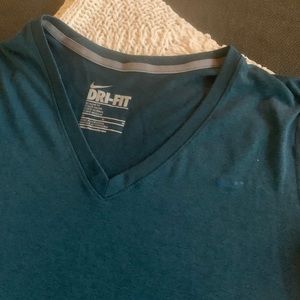 Navy Nike Dri Fit Long Sleeved Workout Top